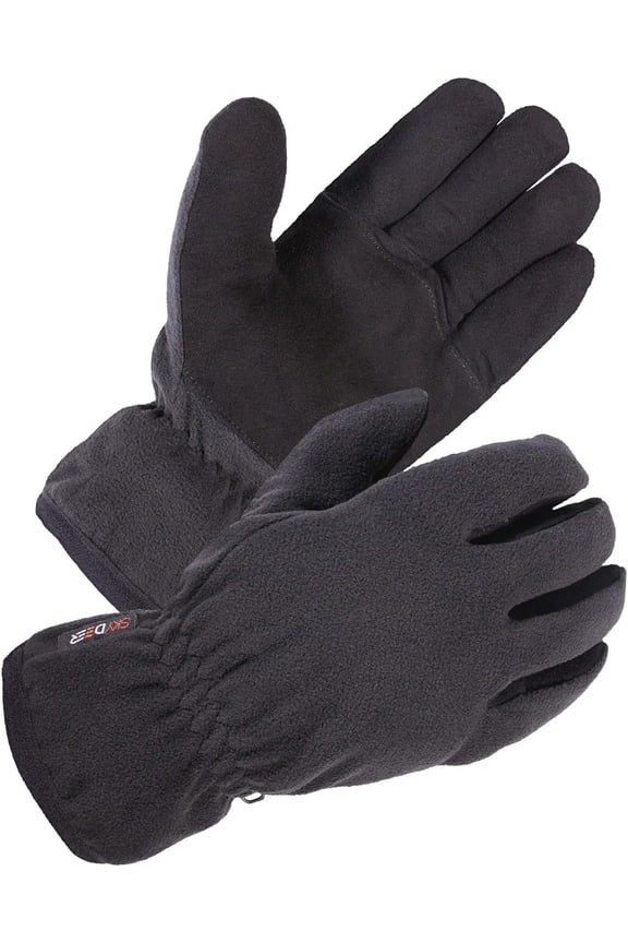 -Winter Gloves with Soft Deerskin Suede Leather & Thermal Polar Fleece & Warm 3M Thinsulate Insulation (SD8661T)