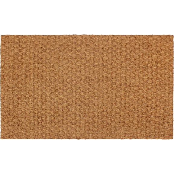 KKFEN-Woven Coir Doormat - Non Slip Heavy Duty Back Door Mat - Basketweave Dirt Trapping Welcome Mat - Easy Clean Durable Entryway Front Door High Traffic Indoor Outdoor Doormat - 17 x 30 - Natural