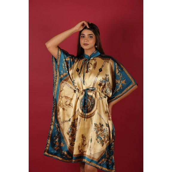 KKHANDICRAFT Plus Size Kaftans Dresses for Women Short Maxi Dress Ladies Caftans