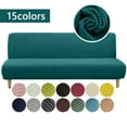 thumbnail image 1 of KKHZ   Fleece Fabric Armless Sofa Bed Cover Solid Color Without Armrest Big Elastic Folding Furniture home Decoration Bench Cover, 1 of 7