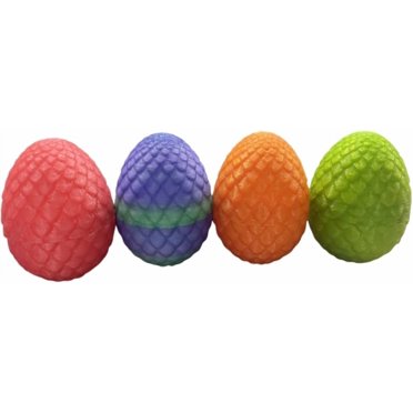 3D Printed Dragon Eggs With Articulated Dragons - 4pc Fidget Toy Set For Easter & Gifts