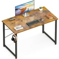 thumbnail image 1 of Sofanext 40 Inch Small Home Office Computer Desk, Student Writing Table for Small Spaces, Simple Modern Desk with Headphone Hooks, Vintage, 1 of 6