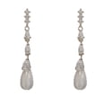 thumbnail image 1 of KKLDOGS CZ Teardrop Pearl Dangle Drop Earrings for Women, 1 of 9
