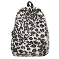 thumbnail image 1 of KKLDOGS Fuzzy Leopard Print Backpack Soft Plush Casual Daypack Large Capacity Lightweight Travel Commute Shoulder Bag, 1 of 5