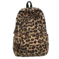 thumbnail image 1 of KKLDOGS Fuzzy Leopard Print Backpack Soft Plush Casual Daypack Large Capacity Lightweight Travel Commute Shoulder Bag, 1 of 6