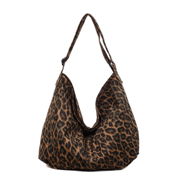 KKLDOGS Large Capacity Printed Hobo Shoulder Bag, Casual Soft Fabric Crossbody Tote, Oversized Sling Purse for Shopping, Travel & Daily Outings