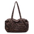 thumbnail image 1 of KKLDOGS Leopard Print Canvas Duffle Bag, Large Capacity Casual Weekender Shoulder Handbag for Travel & Daily Use, 1 of 6