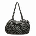 thumbnail image 1 of KKLDOGS Leopard Print Canvas Duffle Bag, Large Capacity Casual Weekender Shoulder Handbag for Travel & Daily Use, 1 of 6