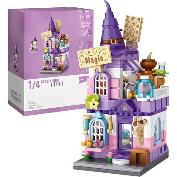 KKLDOGS Magic Room Mini City Shop Street View Building Blocks Model Set,Simulation Architecture Collection Particle Construction Building Bricks for Home Decoration