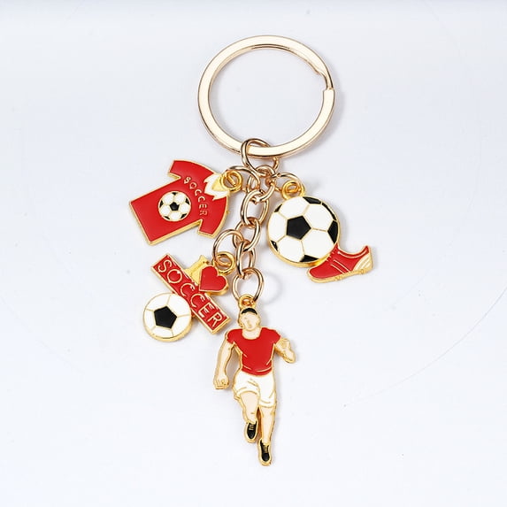 KKLDOGS World Cup 2026 Soccer Ball Keychain Set 2026 Football Player Keychains Blue and Pink International Sports Pride Accessories for Soccer Fans