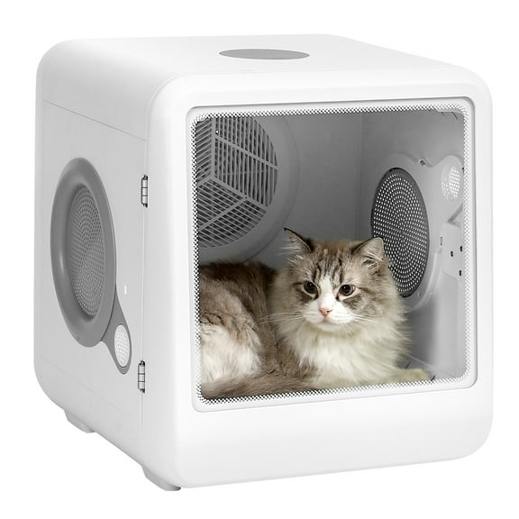 KKLLIM Pet Grooming Dryer Box, 70L Ultra-Quiet Cat & Dog Hair Dryer, 4 Modes, Adjustable Temp & Timer, Converts to Cat Bed