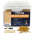 thumbnail image 1 of #8x2" Wood Screws, 400Pcs Self Drilling Tan Torx Drive Deck Screws with Bit Included, 2in Wood Screws for Decking, Fencing, Cabinetry, Furniture & DIY Wood Projects, 1 of 6