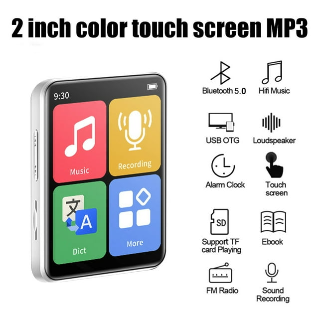 KKMOL 2inch Screen Music Players Portable Mp4 Player with Bluetooth