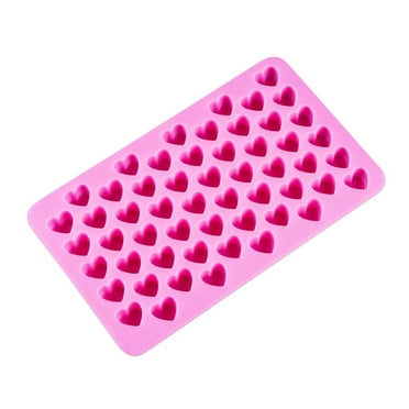 2 Pack Silicone Mold Mini Heart Shape Silicone Ice Cube Molds Trays ...