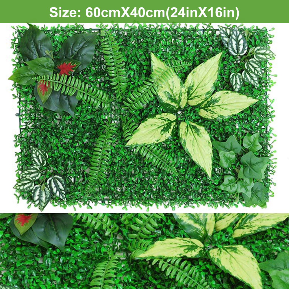 KKMOL Artificial Topiary Hedges Panels Plastic Faux Shrubs Fence Mat