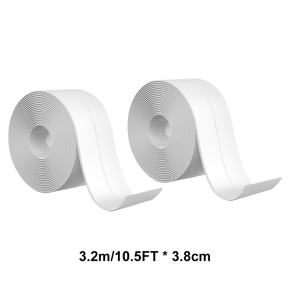 KKMOL Bath & Kitchen Caulk Tape Sealant Strip PVC Self Adhesive Caulk
