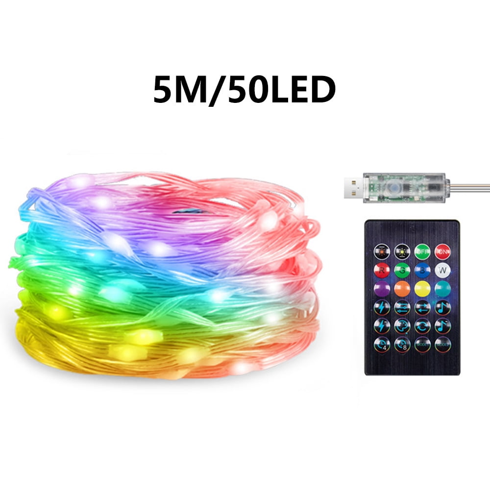 KKMOL Christmas String Lights, 16ft 50 LED Color Changing Tree Light 2