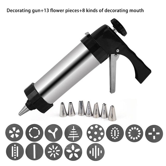 KKMOL Cookie Maker,Cookie Gun,Cookie Press Gun Kit, Stainless Steel