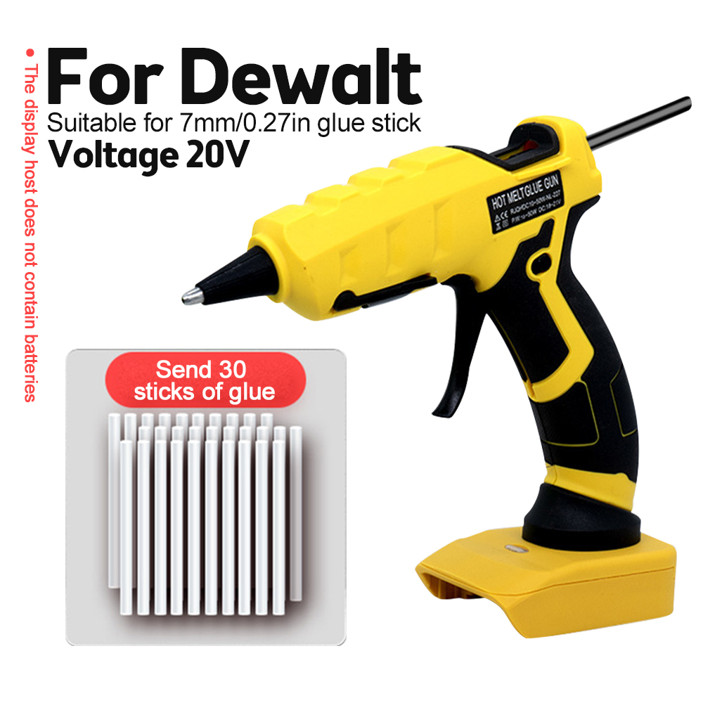 KKMOL High Temperature Hot Glue Gu/n with 30 Pcs Glue Sticks Cordless