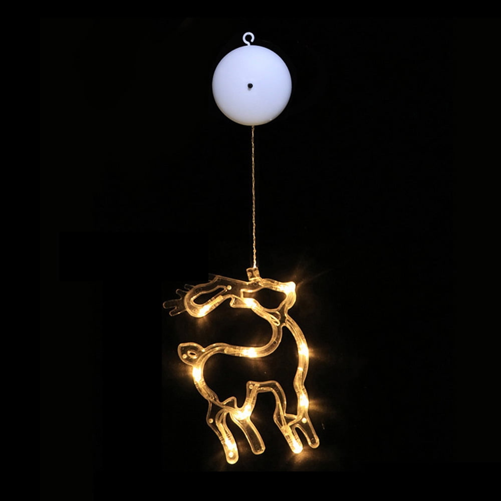 KKMOL Lighted Christmas Window Decoration Acrylic Christmas Window