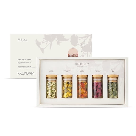 KKOKDAM Premium Handcrafted Blossom Flower Tea Gift Set - Caffeine Free, Perfect Gift for Women & Mom