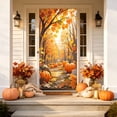 thumbnail image 1 of KKOUHV Thanksgiving Decorations, Fall Harvest Door Covers for Front Door Cover, Turkey Pumpkin Fall Door Cover, Indoor Outdoor Party Photo Booth Props, 1 of 7