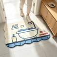 thumbnail image 1 of KKOUHVY Bathroom Rugs, Wavy Edge Cute Irregular Bath Mat, Absorbent Dries Quickly Non-Slip Soft Bathroom Decor, Suitable for Tub&Shower, 1 of 5