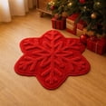 thumbnail image 1 of KKOUHVY Christmas Snowflake Shaped Floor Mat, Soft Fluffy Red Area Rug for Bedroom Living Room Fireplace, Winter Holiday Christmas Home Decoratons, 1 of 6