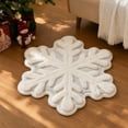thumbnail image 1 of KKOUHVY Christmas Snowflake Shaped Floor Mat, Soft Fluffy White Area Rug for Bedroom Living Room Fireplace, Winter Holiday Christmas Home Decoratons, 1 of 6