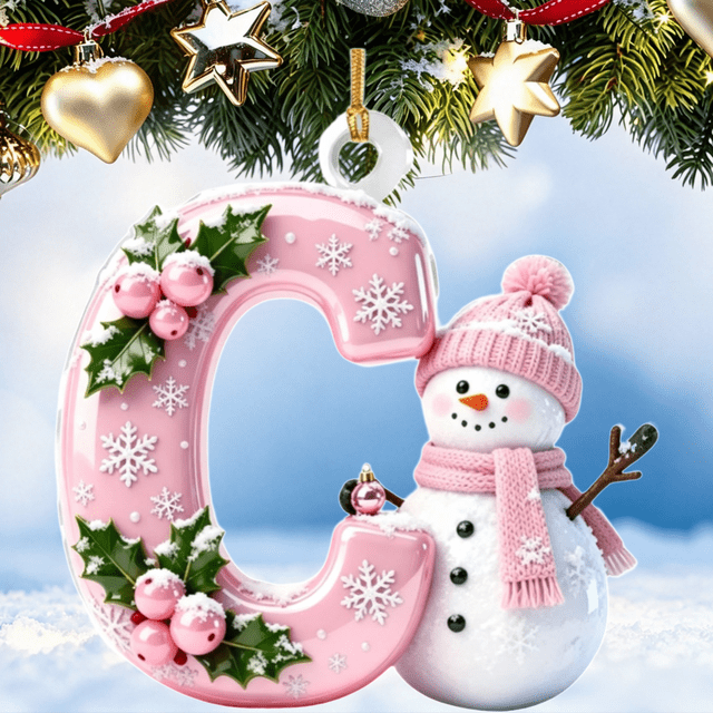 Alphabet Work Sign KKOUHVY Christmas Snowman Alphabet Ornaments, Cute Personalized Snowman ...