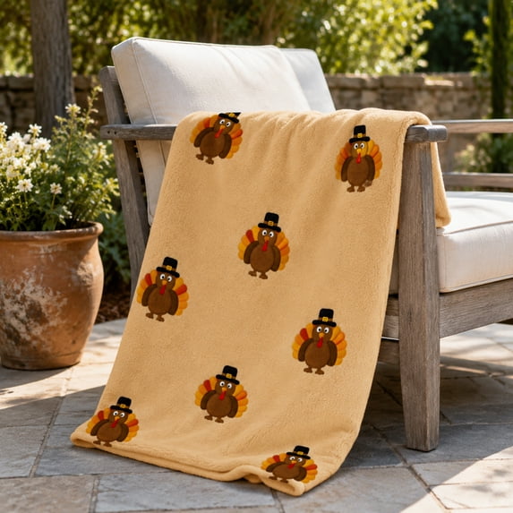 KKOUHVY Fall Throw Blanket, Flannel Soft and Cozy Throw Blanket, Cute cartoon Printed Decorative Blanket for Sofa Bed Office Home Decor, 56"x39"