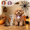 thumbnail image 1 of KKOUHVY Halloween Knitted Pet Collar, Halloween Ghost Cat Dog Knitted Collar, Dog Cat Collars for Kitties Small Medium Dogs Party Outfit, Purple(L), 1 of 7