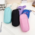 thumbnail image 1 of KKOUHVY Pencil Case, Large Capacity Solid Color Pencil Pouch with Carry Handle, Stationery Pencils Bag for School Office Teens Girls Boys, Purple, 1 of 1