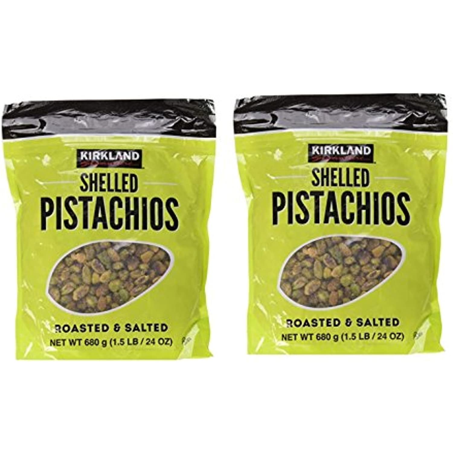 KKS Shelled Pistachios, Roasted & Salted, 24 Oz (2 Pack)