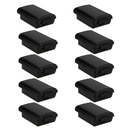 KKSQ 10PCS AA Battery Case Controller Back Cover Shell Pack for Xbox 360 Wireless Controller New,Black