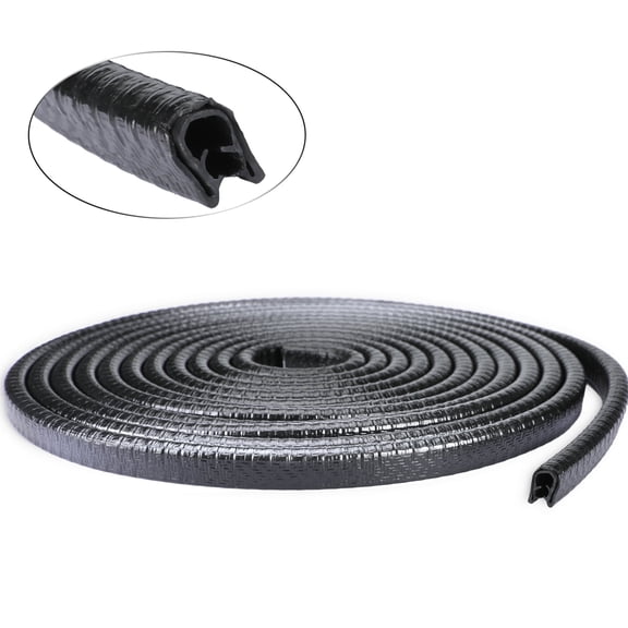 KKSQ Car Door Edge Guard Weatherstrip - U-Shaped Universal Rubber Auto Door Edge Trim Protector, 13FT