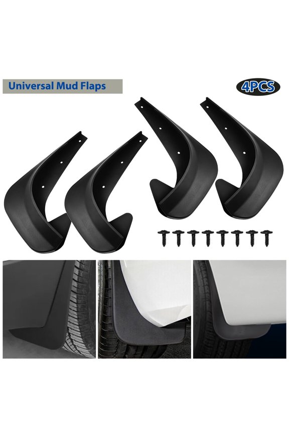 Mud Flaps - Front & Rear Fender Mudguards (Set of 4), Universal Splash Guards All-Weather Protection for Cars, Trucks, SUVs