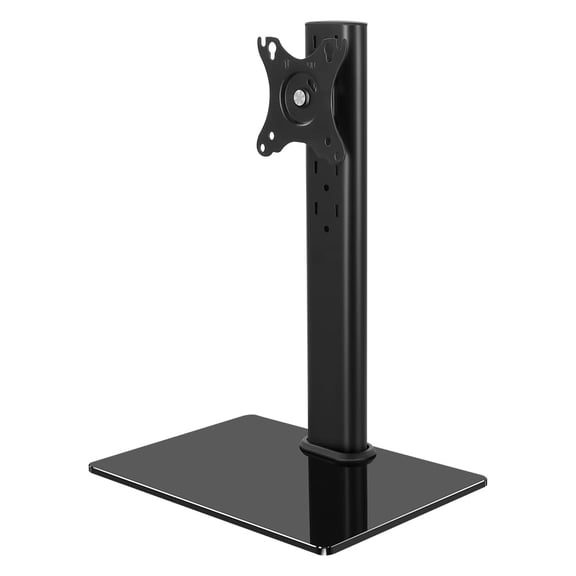 KKTONER Single Computer Monitor Stand Free Standing Desk Vesa Mount for 13 inch to 32 inch Screen Height Adjustable Monitor Mount Swivel Vesa 75*75mm/100*100mm Hold up 77Lbs