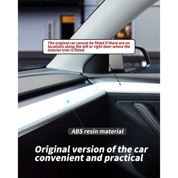 KKTR-CAR Dashboard Cover Wrap and Front Door Inner Armrest Panel Cover Trim Compatible with Tesla Model 3 2021-2023 Model y 2020-2025,NOT for Performance (Matte White, 4pcs)