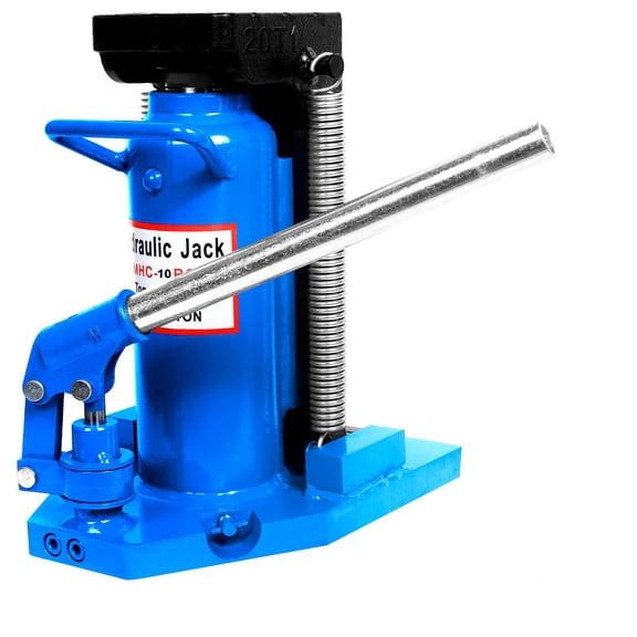 KKTRE 20 ton Blue Hydraulic Toe Jack Heavy Duty Steel, 360 Rotating Handle & Thickened Base for Auto Repair, Tire Change & Industrial Lifting