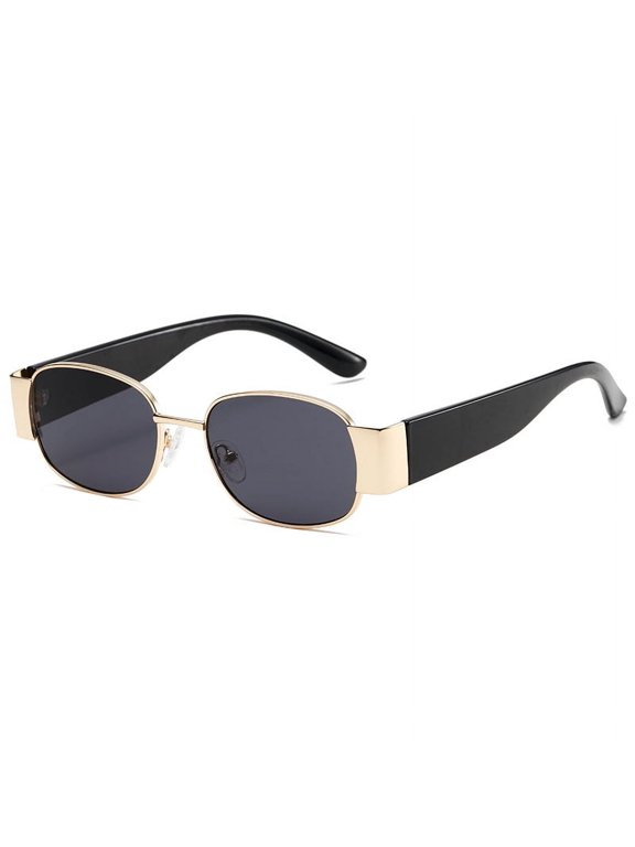Metal Square Retro Sunglasses, UV400 Protection, Unisex