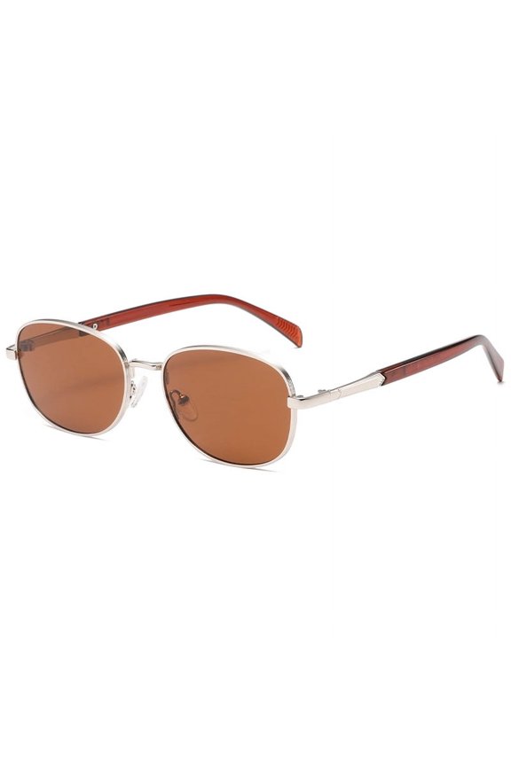 Glamour Gleam Metal Frame Sunglasses, Retro Style UV400 Sun Protection Shades