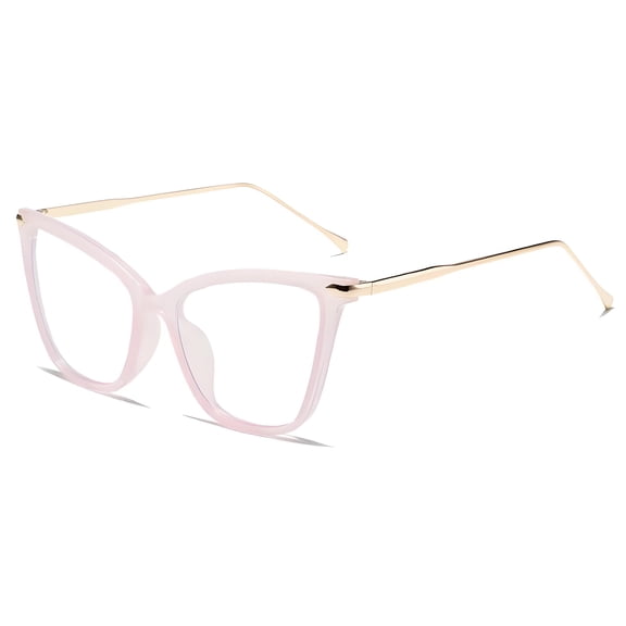 KKTREE OptiLux Cat-eye Metal Blue Light Blocking Glasses, Non-prescription Frame