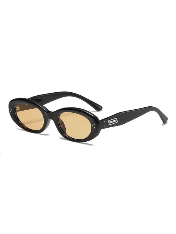 Radiance Elegant Small Round Frame Sunglasses for Women, Providing UV Protection and High-end Style with Three Rivets
