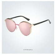 KKTREE Serenade Cat-Eye Polarized Sunglasses, Retro UV400 Protection, Golden Metal Frame
