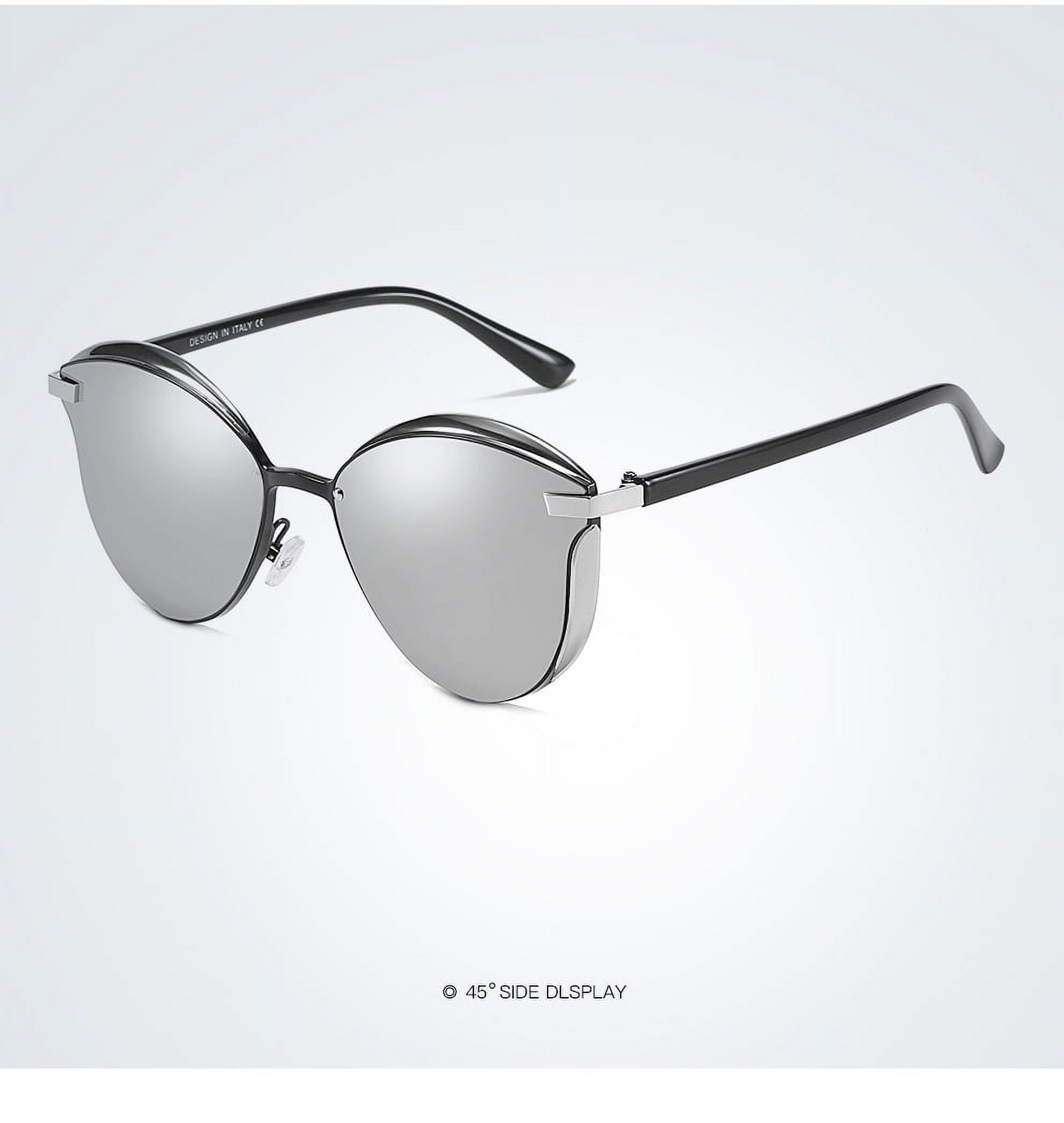 KKTREE Serenade Cat-Eye Polarized Sunglasses, Golden Metal Frame, Retro Anti-UV