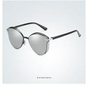 KKTREE Serenade Cat-Eye Polarized Sunglasses, Golden Metal Frame, Retro Anti-UV