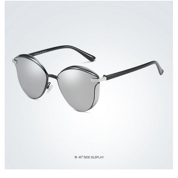 KKTREE Serenade Cat-Eye Polarized Sunglasses, Golden Metal Frame, Retro Anti-UV