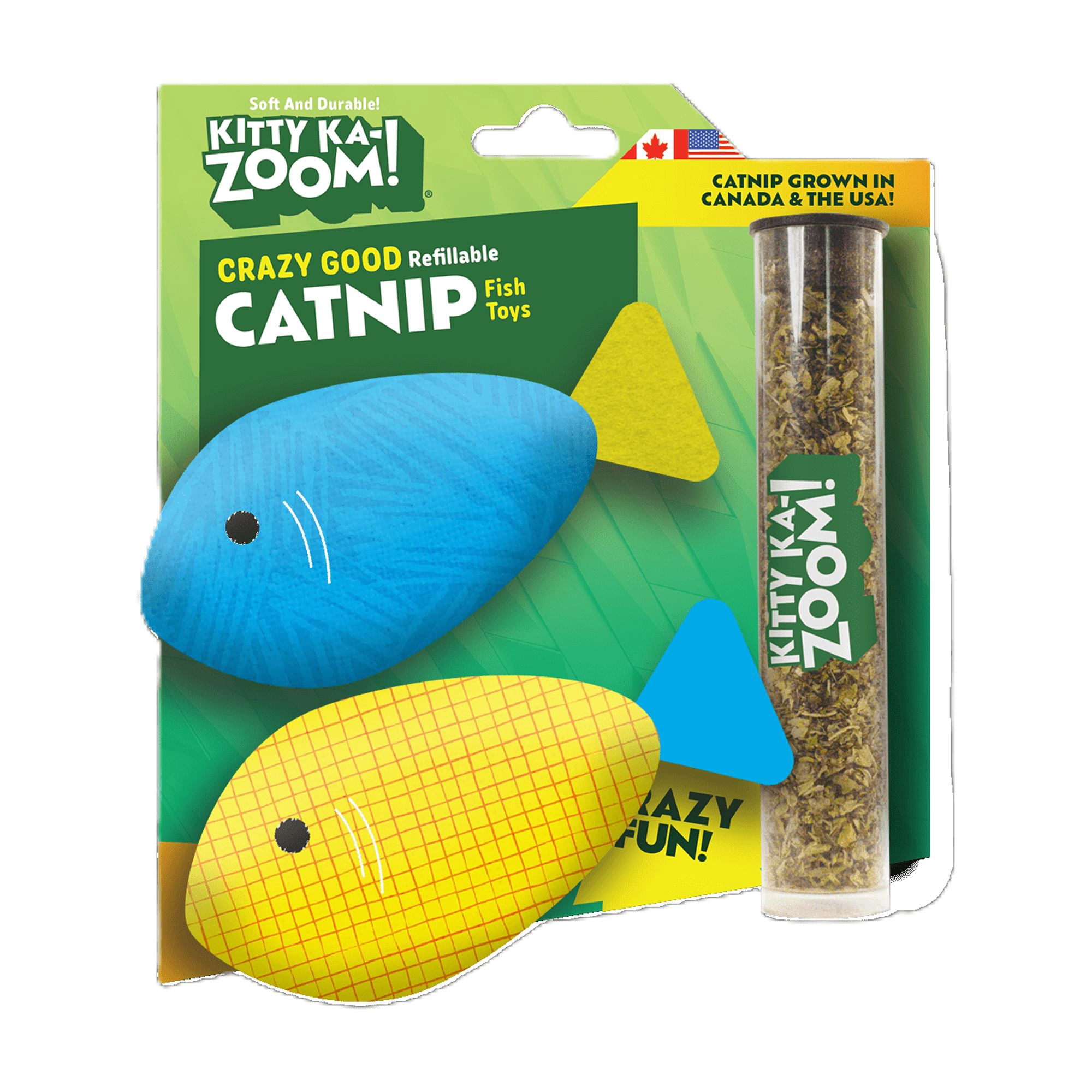 Kitty Ka Zoom Catnip Fish Toy 2 Pack