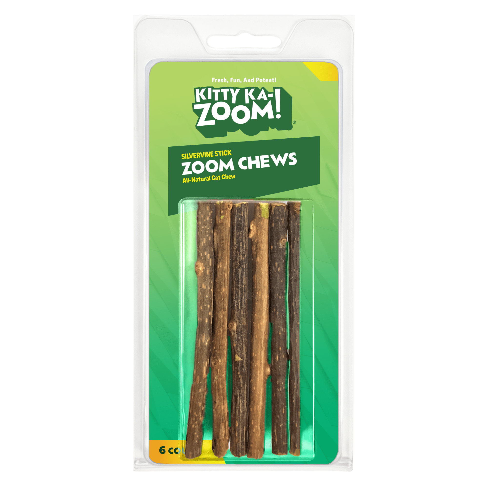 Kitty Ka Zoom Silvervine Catnip Sticks for Cats 5 Count